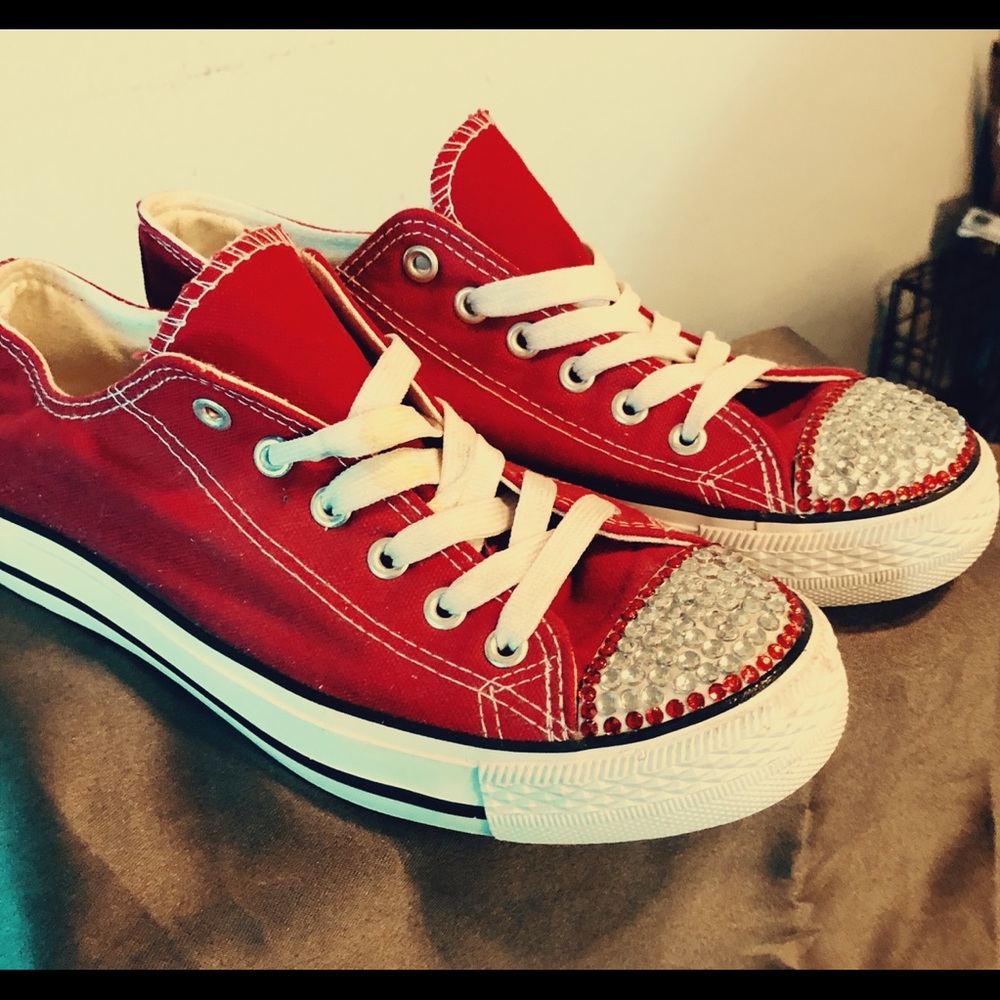 Custom blinged out sneakers